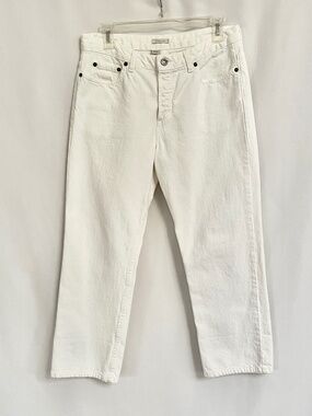 Halogen Straight-Leg Denim 100% Cotton White Jeans Size 8